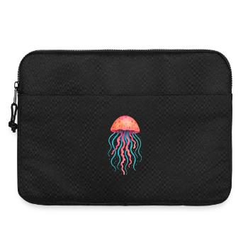 Aquarelle néon méduse - Sacoche pour ordinateur portable 15 pouces - noir - Devant