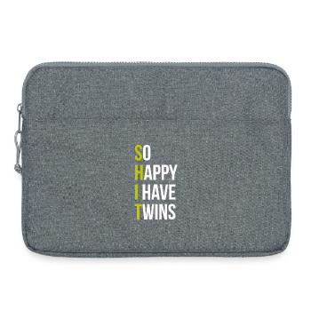 Je suis tellement heureuse d’avoir des jumeaux - Sacoche pour ordinateur portable 15 pouces - gris chiné - Devant