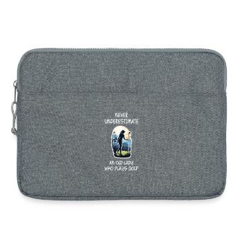 Never Underestimate An Old Lady Who Plays Golf - Laptop bag 15" - heather grey - Front