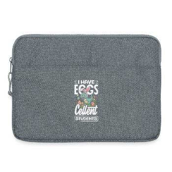 Joyeuse Pâques, douce chasse aux œufs du lapin, œufs de Pâques - Sacoche pour ordinateur portable 15 pouces - gris chiné - Devant