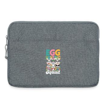 Joyeuse Pâques, douce chasse aux œufs du lapin, œufs de Pâques - Sacoche pour ordinateur portable 15 pouces - gris chiné - Devant