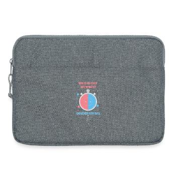 Gender Reveal Who Is The Winner Baby Shower - Laptop bag 15" - heather grey - Front