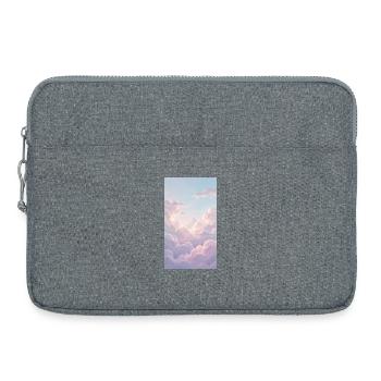 Nuages de fond Rose - Sacoche pour ordinateur portable 15 pouces - gris chiné - Devant