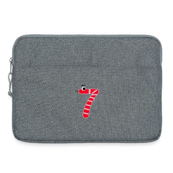 Number 7 Snake Red Kids - Laptop bag 15" - heather grey - Front