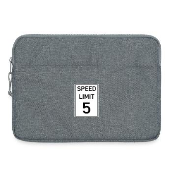 Geschwindigkeitsbegrenzung 5 - Laptoptasche 15" - Grau meliert - Vorne