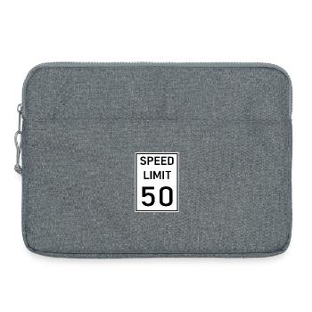 50 - Laptoptasche 15" - Grau meliert - Vorne
