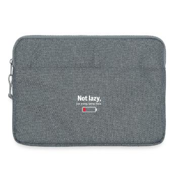 Not Lazy Energy Mode Tee - Laptop bag 15" - heather grey - Front