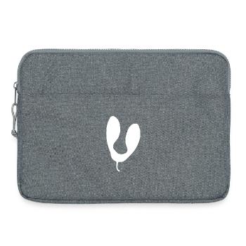 U-Shape Abstract Silhouette - Laptop bag 15" - heather grey - Front