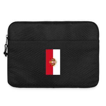 Affaire téléphonique du drapeau de Monaco - Sacoche pour ordinateur portable 15 pouces - noir - Devant