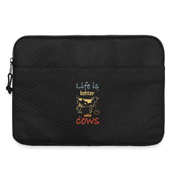 Amoureux des vaches - Sacoche pour ordinateur portable 15 pouces - noir - Devant