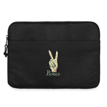 Peace Zeichen Victory Symbol Frau - Laptoptasche 15" - Schwarz - Vorne