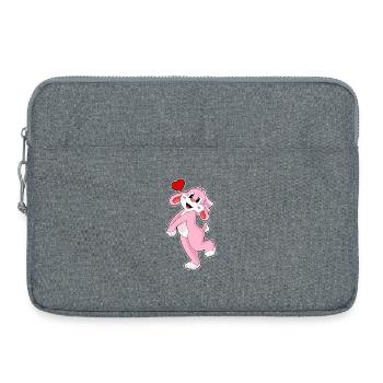 Mariage Rabbit Bride Veil - Sacoche pour ordinateur portable 15 pouces - gris chiné - Devant