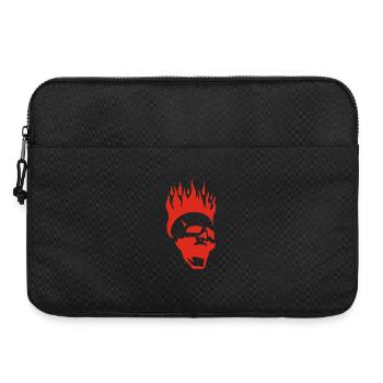 Crâne hurlant enflammé (rouge) - Sacoche pour ordinateur portable 15 pouces - noir - Devant