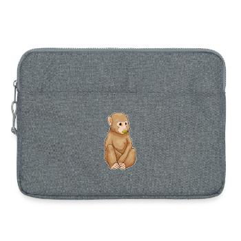 Tétine pour bébé singe - Sacoche pour ordinateur portable 15 pouces - gris chiné - Devant