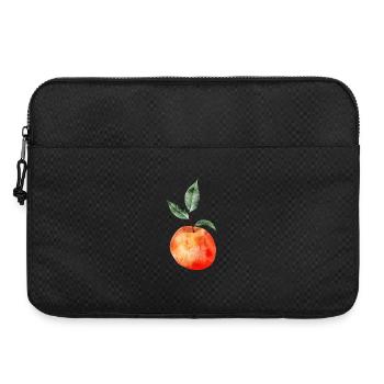 Pêche rougeoyante avec illustration de feuilles - Sacoche pour ordinateur portable 15 pouces - noir - Devant
