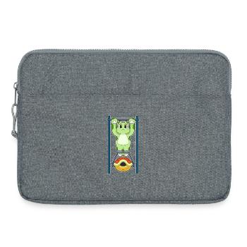 Turtle Bodybuilder Pull-ups Bodybuilding - Laptop bag 15" - heather grey - Front