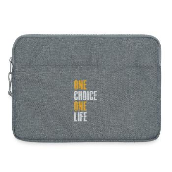 Un choix, une vie - Sacoche pour ordinateur portable 15 pouces - gris chiné - Devant