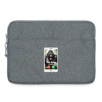 Votre patron vous appelle ! - Sacoche pour ordinateur portable 15 pouces - gris chiné - Devant