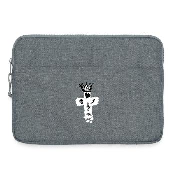 Style de rue graphique avec des éléments gothiques - Sacoche pour ordinateur portable 15 pouces - gris chiné - Devant
