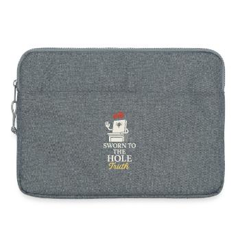 Cornhole Arbitre Arbitre officiel - Sacoche pour ordinateur portable 15 pouces - gris chiné - Devant
