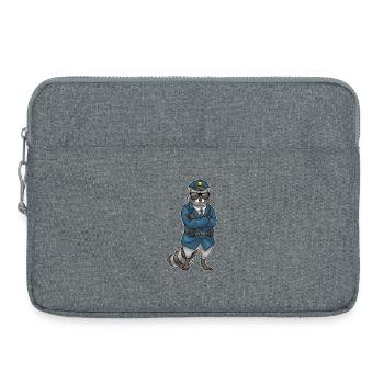 raton laveur policier lunettes de soleil police - Sacoche pour ordinateur portable 15 pouces - gris chiné - Devant