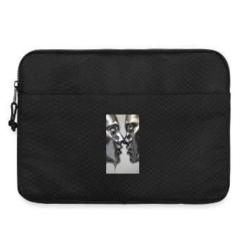 Silver Kissing Figures - Laptop bag 15" - black - Front