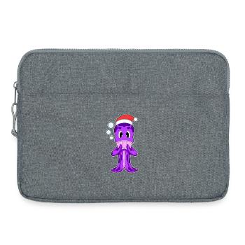 Poker de Noël Octopus - Sacoche pour ordinateur portable 15 pouces - gris chiné - Devant