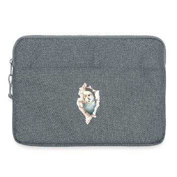 Wellensittich - Laptoptasche 15" - Grau meliert - Vorne
