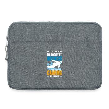 Télésiège de réunion de snowboard snowboard - Sacoche pour ordinateur portable 15 pouces - gris chiné - Devant