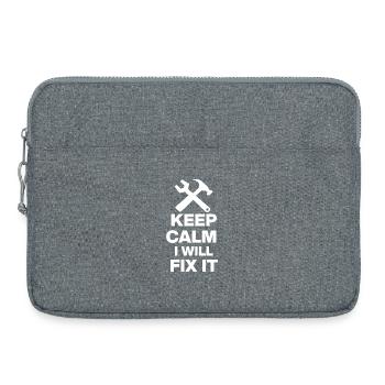 KEEP CALM, I WILL FIX IT! HANDWERKER GESCHENK PAPA - Laptoptasche 15" - Grau meliert - Vorne