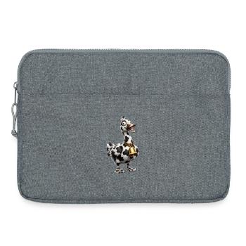 Motif drôle de vache d’oie croisée - Sacoche pour ordinateur portable 15 pouces - gris chiné - Devant