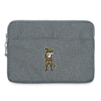 Regenbogenforelle Forelle Angeln Fliegenfischen - Laptoptasche 15" - Grau meliert - Vorne