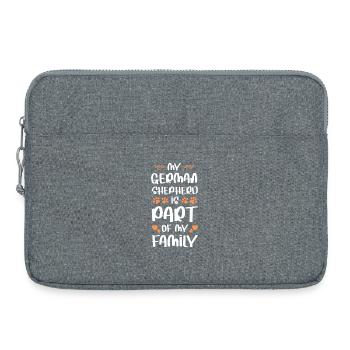 Berger allemand – Membre de la famille - Sacoche pour ordinateur portable 15 pouces - gris chiné - Devant