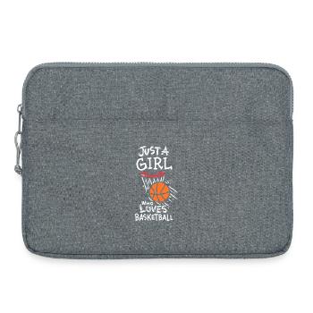 Just a Girl Who Loves Basketball - Laptop bag 15" - heather grey - Front