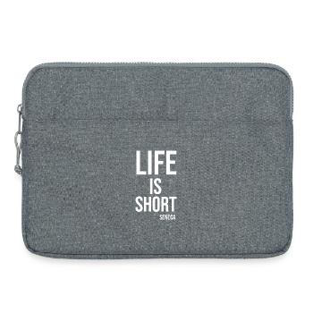 Life Is Short Quote Seneca - Laptop bag 15" - heather grey - Front