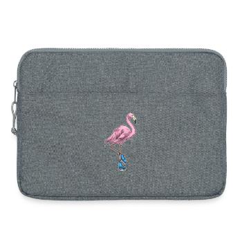 Flamingo Eislaufen Schlittschuhe Wintersport - Laptop bag 15" - heather grey - Front