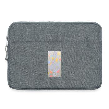 Abstract artwork with sheet music - Laptop bag 15" - heather grey - Front