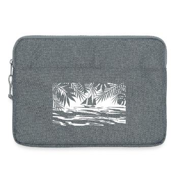 Caribbean, island, ship - Laptop bag 15" - heather grey - Front