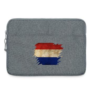 Conception du drapeau néerlandais Grunge - Sacoche pour ordinateur portable 15 pouces - gris chiné - Devant