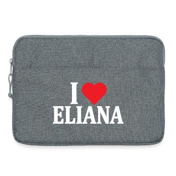 T-Shirt Ich liebe Eliana T-Shirt Geschenkidee - Laptoptasche 15" - Grau meliert - Vorne