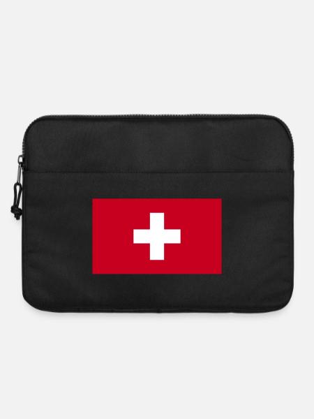 Schweiz Flagge - Laptoptasche 15" - Schwarz