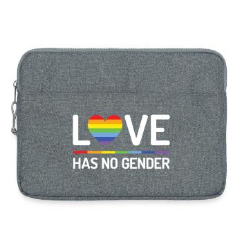 Pride Month - Liebe hat kein Geschlecht - Laptoptasche 15" - Grau meliert - Vorne