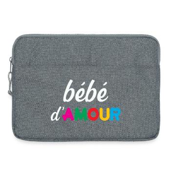bébé d'Amour - Sacoche pour ordinateur portable 15 pouces - gris chiné - Devant