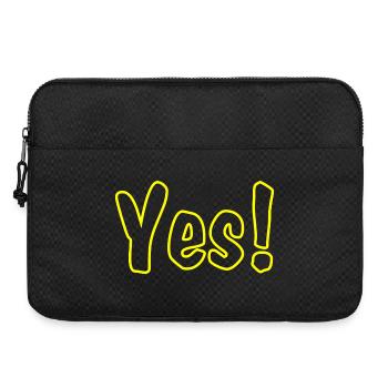 Yes Yellow - Laptoptasche 15" - Schwarz - Vorne