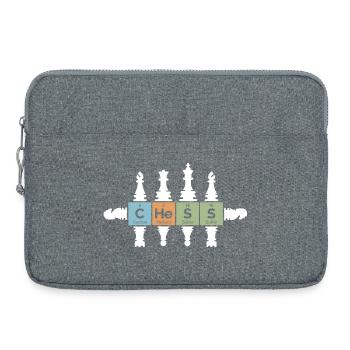 Schach retro Figuren Periodensystem lustig Symbol - Laptoptasche 15" - Grau meliert - Vorne