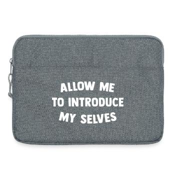 Allow me to introduce my selves - Laptop bag 15" - heather grey - Front