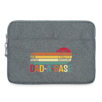 Retro Dad-A-Base Sonnenuntergang Illustration - Laptoptasche 15" - Grau meliert - Vorne