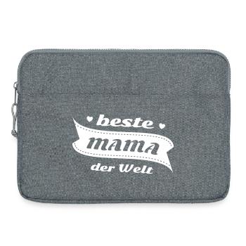 T-Shirt Design für die beste Mama auf der Welt - Laptoptasche 15" - Grau meliert - Vorne