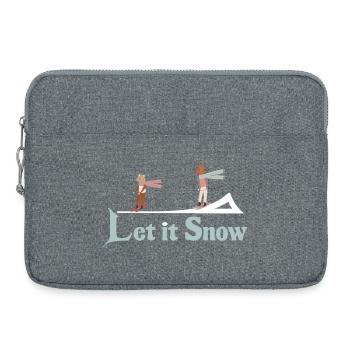 Let It Snow Winter Illustration - Laptoptasche 15" - Grau meliert - Vorne