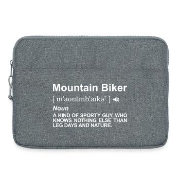 Mountain Biker Dictionary - Laptop bag 15" - heather grey - Front